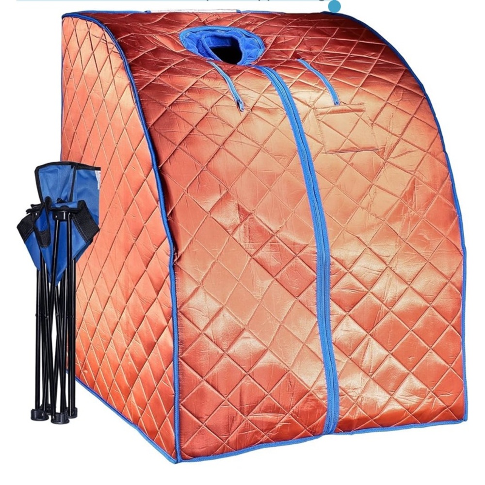 Portable Home Sauna in Orange and Blue